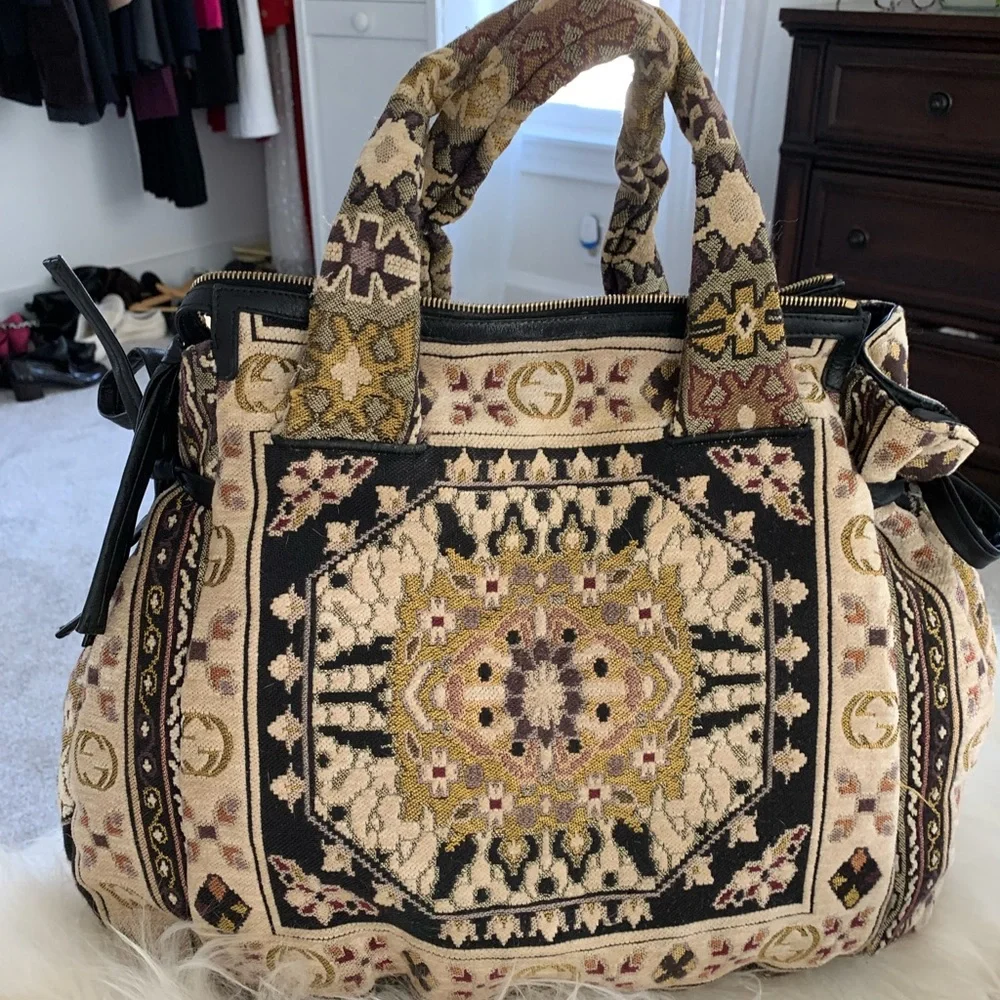 Authentic Verified Gucci Tapestry Hysteria Top Handle Bag - Picture 12 of 15